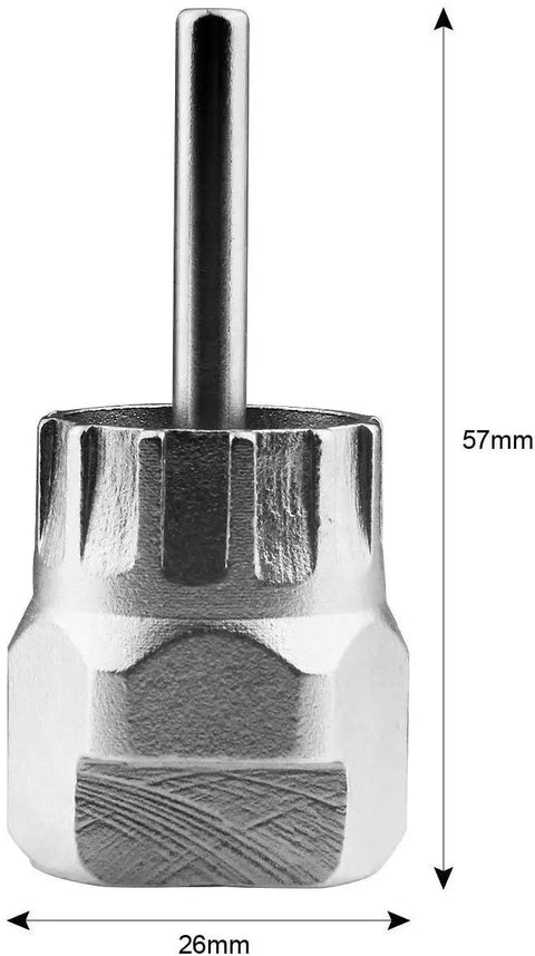Front view of lock ring extractor from Bike Cassette Removal Tool Set With Chain Whip And Auxiliary Wrench For Freewheel And Sprocket Removal
