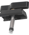 Cool Folding Bike Hinge Clamp Made From Heavy Duty Aluminum Alloy With Black Anodized Finish and High Strength CNC Machined Design for Long Lasting Durability and Perfect Fit On Your Ride, showing hinge clamp detail.