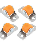 16 Piece Silent Furniture Casters With Buttery Smooth Rollers Heavy Hitting Load Capacity Zero Noise Swivel Caster Set, orange wheels.