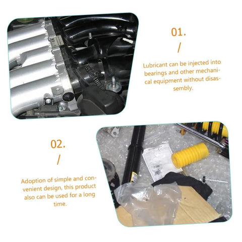 Grease Fitting Assortment Kit Zinc Plated Straight And Angled Zerk Fittings For Machinery Lubrication in use with equipment.