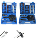 Shop Floor Tough Three Jaw Bearing Puller Removal Tool For Grease Monkeys And Road Warriors Solid Shaft Extractor kit in blue case.