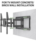 Concrete Wall Anchors For TV Wall Mount Installation Suitable For Concrete Or Brick Walls Durable Plastic Anchor Bolts 10x50mm White 6 Pack With Two Way Expansion For Increased Holding Power in use on a TV mount.