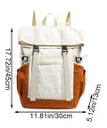 Go To Lightweight Waterproof Backpack For Everyday Adventure, Large Capacity Daypack Front View with Dimensions