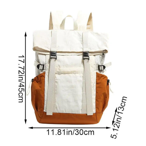 Go To Lightweight Waterproof Backpack For Everyday Adventure, Large Capacity Daypack Front View with Dimensions