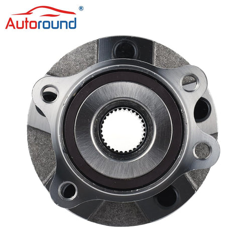 Front view of wheel hub and bearing assembly with five lugs for Toyota RAV4 2006-2018, Mirai 2016-2020, Scion tC 2011-2016