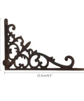 Six Piece Cast Iron Angle Bracket Beefy Heavy Duty Wall Mount For Adjustable Triangle Shelves And Floating Furniture Displays