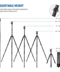 Top Tier Carbon Fiber Camera Tripod And Monopod Travel Stand with adjustable heights ranging from 20.5" to 83.3" for stable photography.