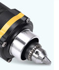 Close-up of Workhorse 500W Rotary Tool Kit chuck showing the precision grip for accessories and speed control features.