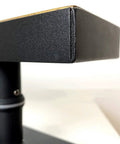 Close-up of Matte Black Glass Door Handle Set Built Tough With Aluminum Alloy And Solid Wood For Smooth Push Pull Action