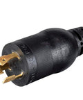 Heavy Duty Locking Extension Cord NEMA L5-20P To L5-20R 20 Amp 125V 12 AWG 10 Foot SJT Rated Black Cable For Home Workshop Jobsite Use Ideal For Generators Power Tools And RV Park Setup, black locking plug