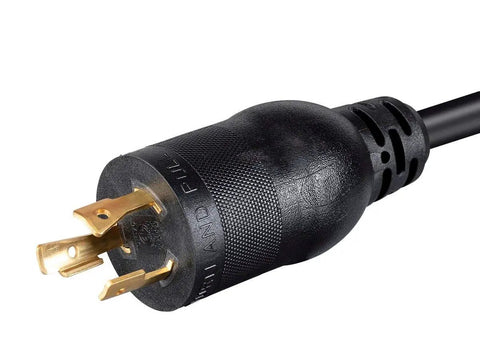 Heavy Duty Locking Extension Cord NEMA L5-20P To L5-20R 20 Amp 125V 12 AWG 10 Foot SJT Rated Black Cable For Home Workshop Jobsite Use Ideal For Generators Power Tools And RV Park Setup, black locking plug