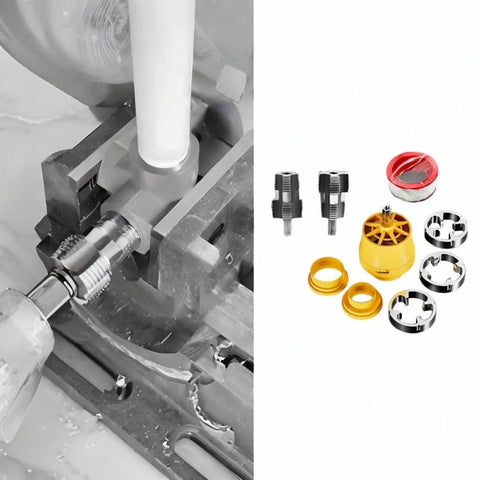 Killer Precision One Inch Water Pipe Threading Tool Built Hella Tough Die Cast Metal in action creating smooth threads.