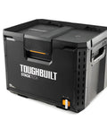 Side view of StackTech XL Tool Box Organizer With Locking System And Removable Tray Heavy Duty Tool Storage For Garage Or Job Site