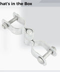 Heavy Duty Steel Gate Hinge For Chain Link Fence One And Three Eighths Inch Round Post Hinge With Bolt Fixing Gate Clamp