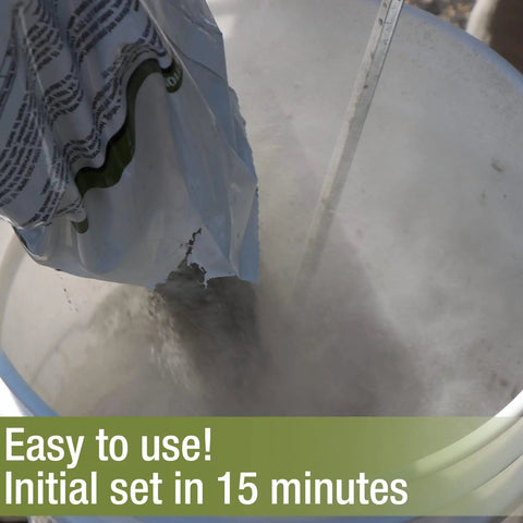 Mixing Concrete Patch And Repair Mortar For Sidewalks Driveways And Curbs, Fast Setting Exterior Patch Kit, 20 Pound Bag
