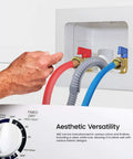 Hand adjusting Washing Machine Outlet Box ABS Faceplate Replacement One Piece White Plastic Cover Durable ABS Construction