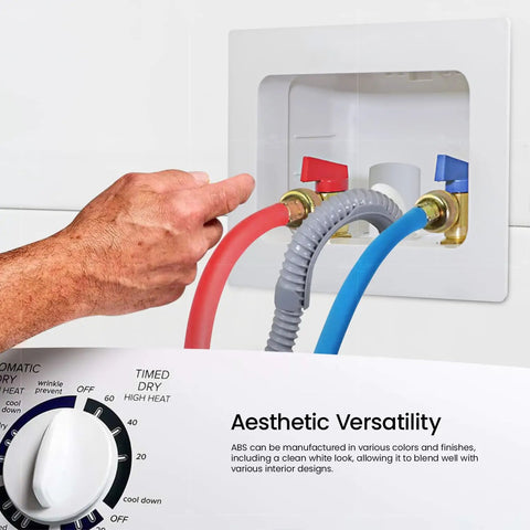 Hand adjusting Washing Machine Outlet Box ABS Faceplate Replacement One Piece White Plastic Cover Durable ABS Construction