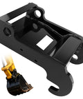 Quick Attach Coupler Bracket For Mini Excavator Attachments, Compatible With Bobcat E Series E26 To E60, Heavy Duty Black Coated Steel