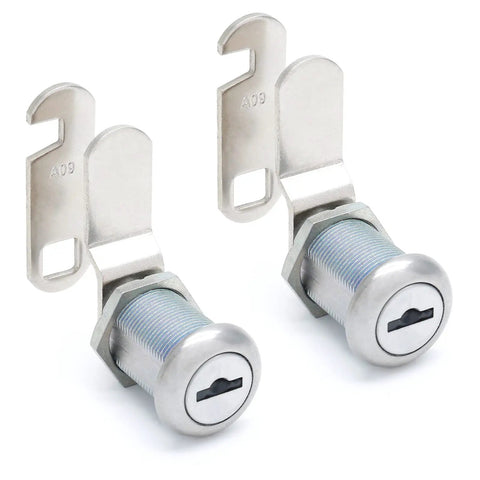 Top Notch Two Pack Seven Eighth Inch Cabinet Cam Locks Keyed Alike Nickel Drawer And Rv Storage Hardware Built Tough For No Sweat Setup And Reliable Daily Grind