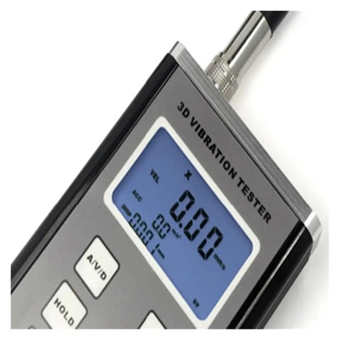 Digital Vibration Meter VM6370 Handheld Vibration Tester For Pro Grade Machine Analysis, Compact 130x76x32 mm Tool With Battery Indicator And Two Digit Data Output, Portable Easy Read Display And Rugged Build close-up display