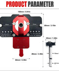 Heavy Duty Door Hinge Jig Kit With Aluminum Alloy Base And Steel Guide Bushing For Router Mortising 35Mm Drill Bit Depth Adjust Screws, 150mm
