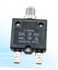 Automotive Circuit Breaker 50V 15A Overload Protector For Cars Boats And RVs Resettable Fuse With Three Eighths Inch Mounting Hole Heavy Duty