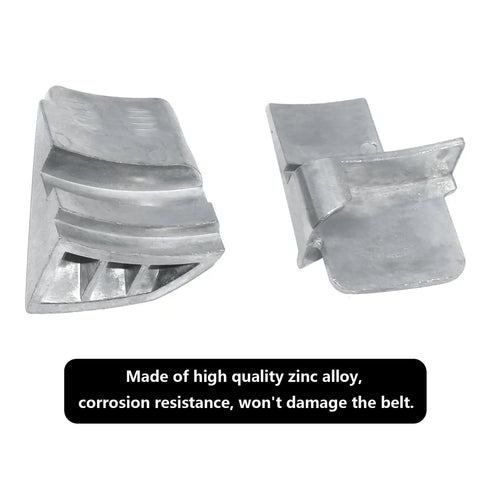 Stretch Belt Mate Kit 2 Piece Metal Belt Remover And Installer Tool Set made of zinc alloy, corrosion resistant.