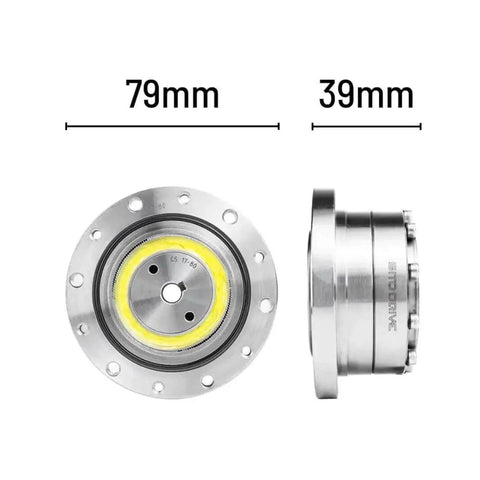 Harmonic Drive Strain Wave Gear Reducer For Automation Robots And Stepper Motors CS-17-II shown from front and side views