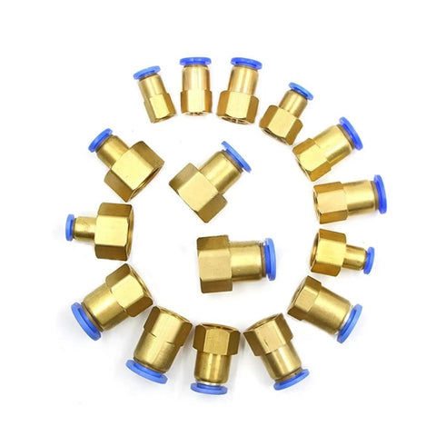 Pro Grade Pneumatic Quick Connector Air Fitting Brass For 4mm To 12mm Hose 1/8 Inch To 1/2 Inch Female Threads Quick Release Coupler
