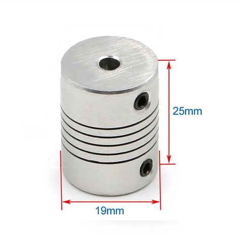 Tough As Nails Flexible Shaft Coupling For Cnc Motors And Drivetrain Setup, 19x25mm heavy-duty aluminum design.