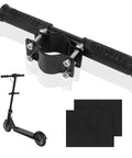 Kiddo Height Adjustable Electric Scooter Handlebar Grip Bar with mount, shown with scooter and grip tape pads.