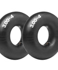 Two Beefy Heavy Duty 3.00-4 Inner Tubes With TR87 Bent Valve Stem for ATV wheelbarrows, mowers, tractors, and hand trucks.