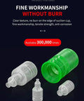Grab these Mini Vacuum Suction Cup Chuck Manipulator Accessories with Industrial Rubber Sucker Pads, featuring clear and green rubber cups.