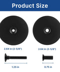 Upgrade Your Entryway With This Top Notch Stainless Steel Door Hole Cover Plate Designed To Seal Unused Deadbolt Gaps And Keep Your Home Hella Secure Without Compromising Style; product size with two black plates and screws.