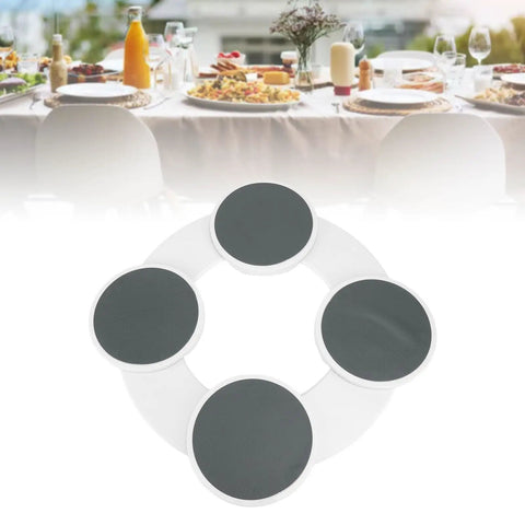 360 Degree Rotating Lazy Susan For Dining Table Round Serving Tray Kitchen Turntable Space Saving shown on elegant table setup