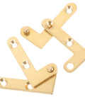 Golden hardware of 4 pack heavy duty brass hidden pivot door hinges for glass doors, adjustable design, secure installation