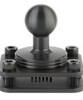 Beefy 4 Hole AMPS Base Mount With 20mm Ball, Metal Backing Plate, Vibration Dampening Pad, Heavy Duty Aluminum Mounting Bracket