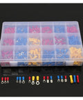 Get The ULTIMATE WVAIUPIX 1200 Pcs Mixed Assorted Lug Kit With Insulated Electrical Wire Connector Crimp Terminals Spade Ring Set Perfect For All Your CLH 22-10 AWG Projects And Heavy Duty Wiring Hauls Today, clear box of mixed insulated crimp terminals