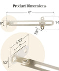 Diagram of 6 Inch Adjustable Friction Lid Stay With Knob For Easy Positioning Right Or Left Hand Lid Support Hinge For Antique Furniture