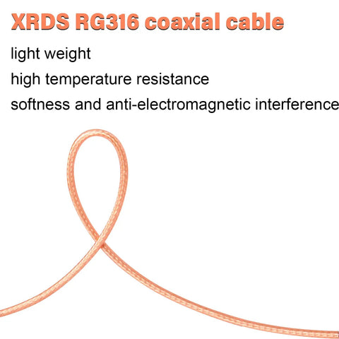 2 Pack SMA Male to SO239 UHF Female RG316 coaxial cable loop with soft texture and high temperature resistance features.