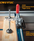Two Pack Six Inch Toggle Clamp Feet With Nuts And Washers, Oversized Swivel Action Foot Pads for Table Saw Fence installation