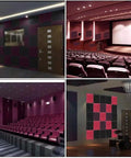 Built Legit Egg Crate Acoustic Foam Panels 9 Piece Set in soundproofed home theater walls and performance spaces.