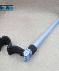Blue 3-inch outer-diameter waterjet cylinder wrench with black curved clamp jaws and adjustable head.