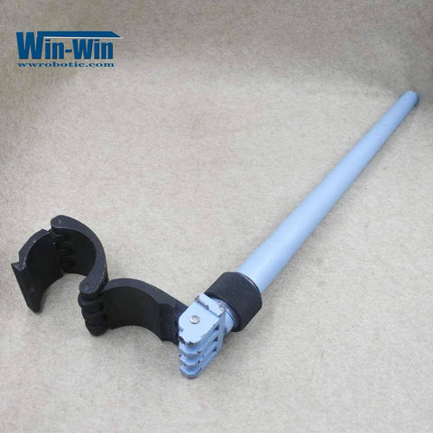 Blue 3-inch outer-diameter waterjet cylinder wrench with black curved clamp jaws and adjustable head.