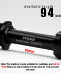 EvoSid spindle for Road Bike Crank Set With 3 Bolt Direct Mount, 160Mm/165Mm/170Mm Crank Arms, Includes Bottom Bracket