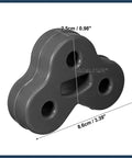 Upgraded 11mm 3 Hole Exhaust Muffler Hanger For Jaguar Xf And Xj Models From Two Thousand Eight To Two Thousand Eighteen Durable Black Rubber Bushing Mount Bracket Insulator Tail Pipe Kit Super Stylish Fitment Guaranteed, black rubber 3-hole mount with 8.6cm by 5.1cm size