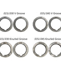 Knurled V Groove Wire Feed Drive Roller For MIG Welders Bearing Steel Build Fits Clarke SIP Models showing 4 rollers in different sizes.