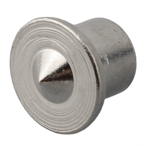 Close-up of a chrome-plated steel dowel center pin from Wood Dowel Marker Pins Set 10 Pc Steel Dowel Center Points For 6mm 8mm 10mm 12mm Holes.
