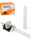 Vacuum Fuel Petcock With 22mm Straight Outlet For Sportster 883 XL883 XLH883 And Sportster 1200 XL1200 XLH1200 Models From 1995 To 2006 Replacement Valve For Motorcycle Fuel System, shown with packaging.