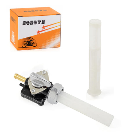 Vacuum Fuel Petcock With 22mm Straight Outlet For Sportster 883 XL883 XLH883 And Sportster 1200 XL1200 XLH1200 Models From 1995 To 2006 Replacement Valve For Motorcycle Fuel System, shown with packaging.